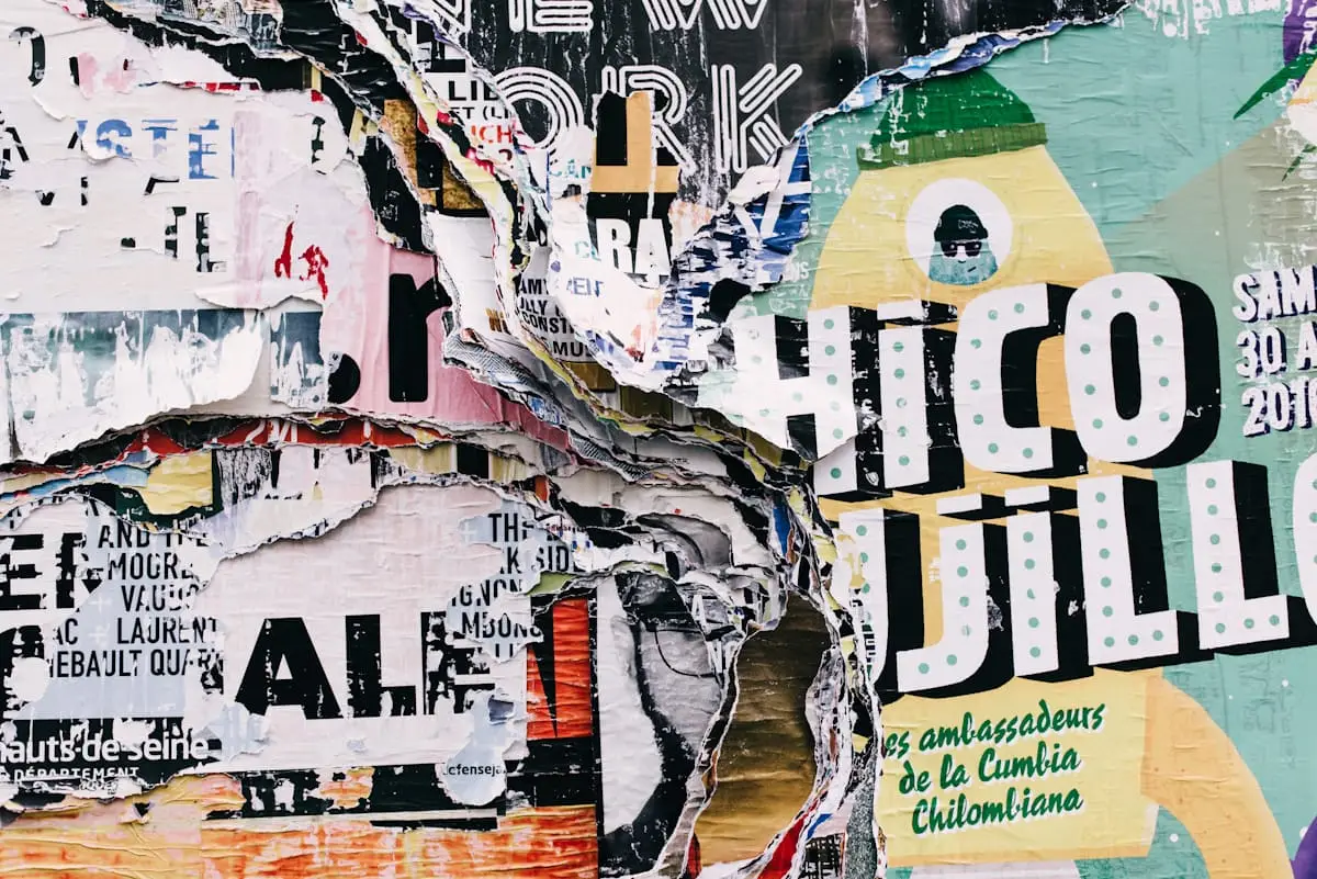 Contemporary mixed-media city collage