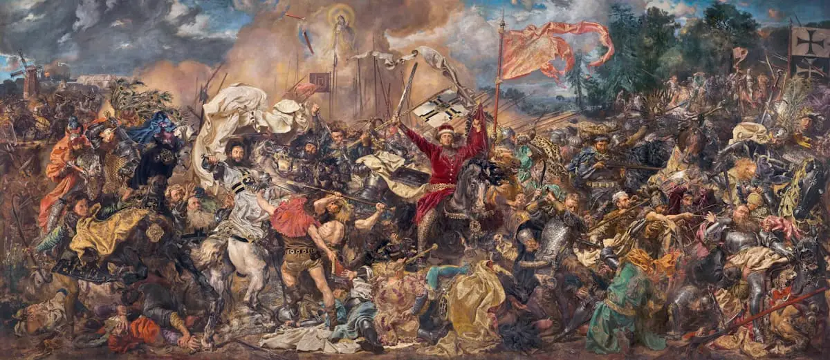 Detailed historical scene painting